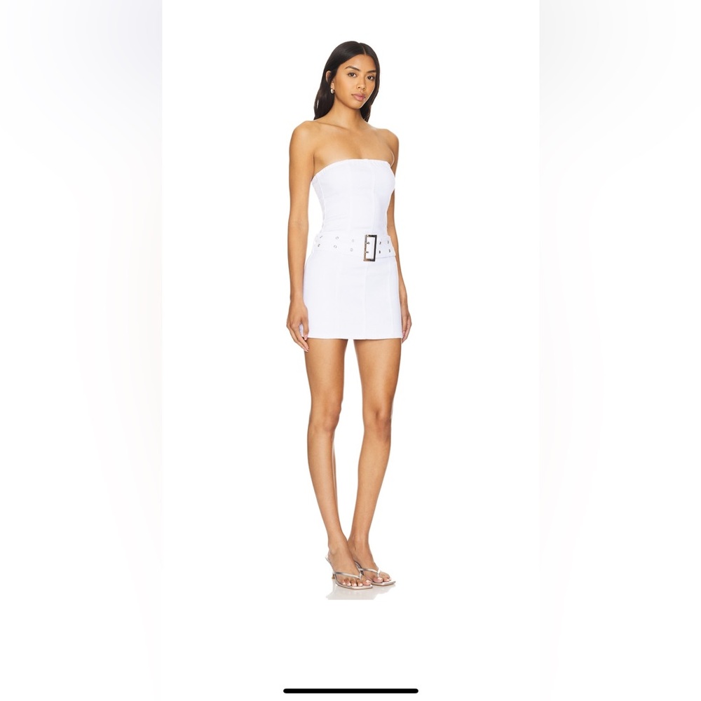 Superdown Strapless White Mini Dress - Picture 3 of 3